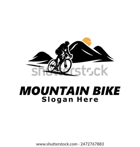 Mountain Bike Logo Template Design Illustration