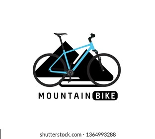 Mountain bike logo - vector