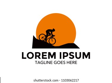 mountain bike logo vector design