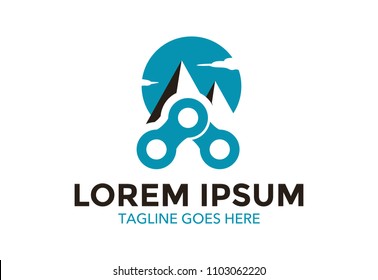 mountain bike logo vector design
