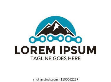 mountain bike logo vector design