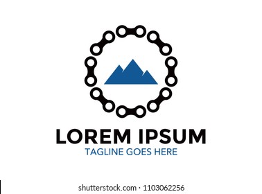 mountain bike logo vector design