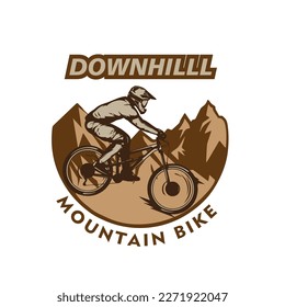 mountain bike logo vector illustration