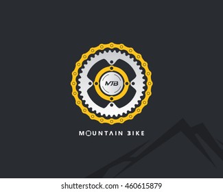 Mountain Bike Logo Vector Illustration