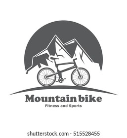 Mountain bike logo. vector illustration. Fitness and Sports, extreme