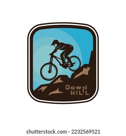 mountain bike logo vector symbol