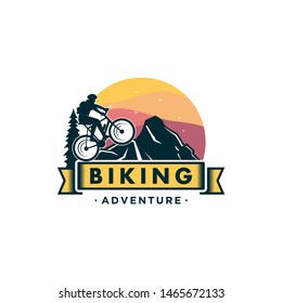 Mountain Bike Logo Vector Template