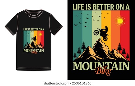 Mountain bike lover t-shirt design, Mountain bike riding graphics t-shirt design