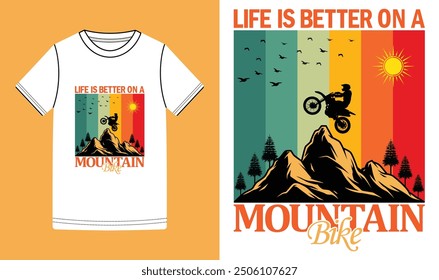 Mountain bike lover t-shirt design, Mountain bike riding graphics t-shirt design