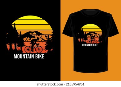 Mountain bike retro vintage t shirt design