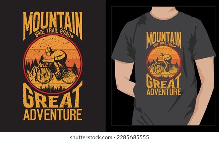 Mountain Bike Retro Vintage T-shirt Design