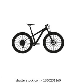 mountain bike, rigid on white background