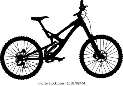 Mountain bike Silhouette design vector