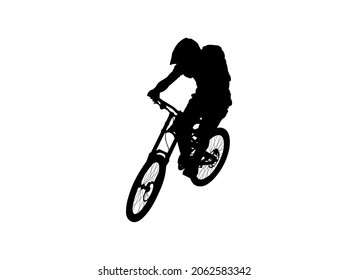 Mountain Bike Silhouette high Vector