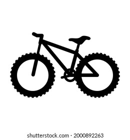 Mountain bike silhouette illustration. Vector illustration.