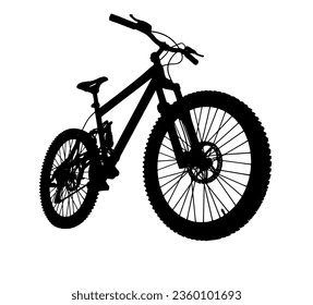 Mountain bike silhouette. MTB bike