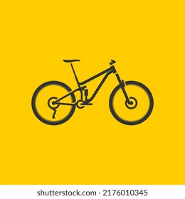 Mountain bike simple vector silhouette