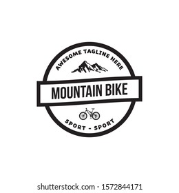 Mountain Bike Sport Outdoor Label Logo Stock Vector (Royalty Free ...