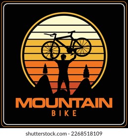 Diseño de camisetas de bicicleta de montaña Vector de diseño de camisetas de bicicleta