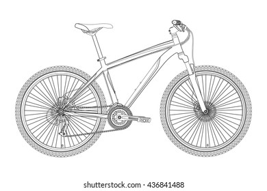 Mountain Bike Vector Stock Vector (Royalty Free) 436841467