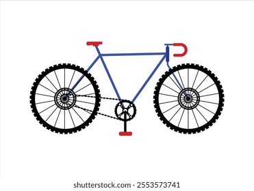 Mountain Bike Vector Art, Isometric Bicycle Vector Art, Electric Bicycle Vector. 