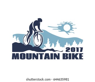 Mountain bike vector icon.