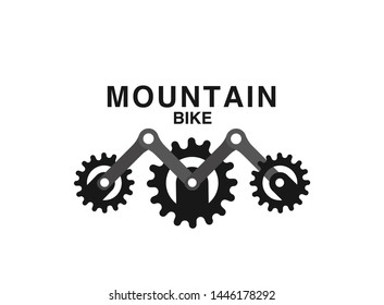 Mountain bike vector logo icon