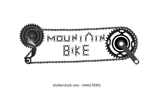 Mountain bike vector logo icon