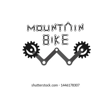 Mountain bike vector logo icon