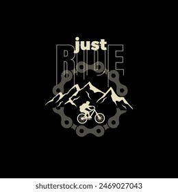 Mountain bike vintage illustration ,print tee shirt.
