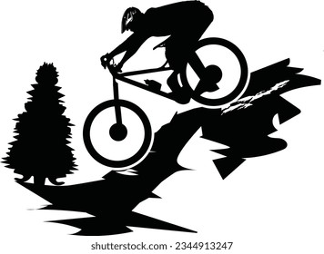 mountain bike vintage vector design