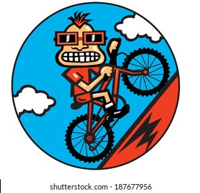 Mountain Biker cartoon