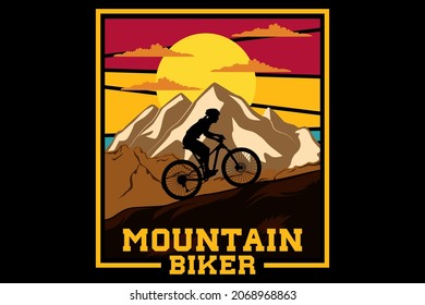 Mountainbiker Design Vintage Retro Mountain Biker Design Vintage Retro