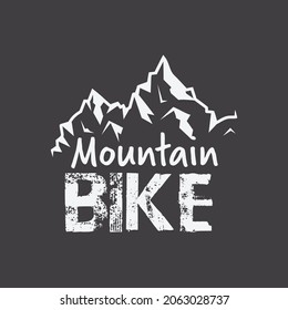 Mountain biker vector graphics tee shirt design