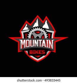 Mountain bikes logo emblem badge icon 