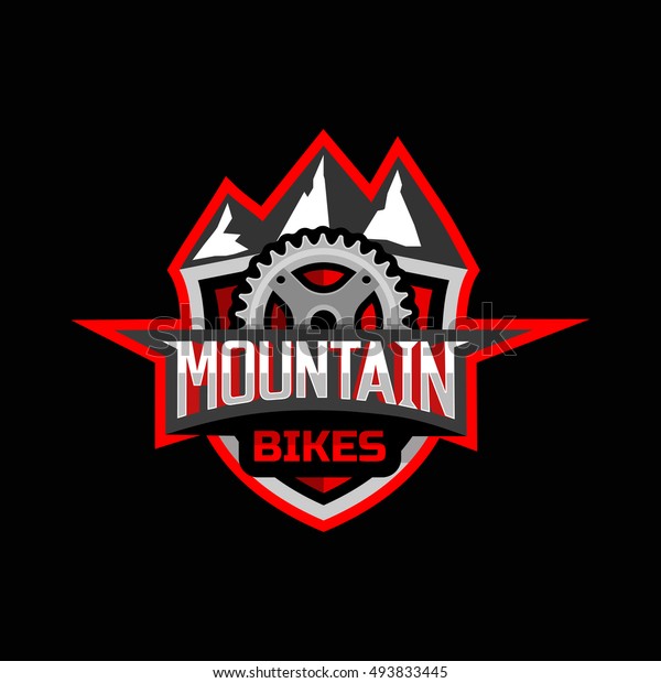 Mountain Bikes Logo Emblem Badge Icon Stock Vector (Royalty Free) 493833445