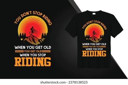 Mountain biking adventure graphics tshirt design Vector
