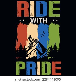 Mountain biking or bicycle rider graphics tshirt design