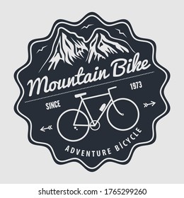 Mountain Biking Concept Shirt Logo Vector Stock Vector (Royalty Free ...