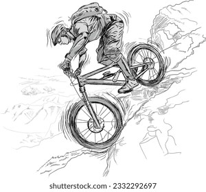 Mountain biking - downhill cycling	