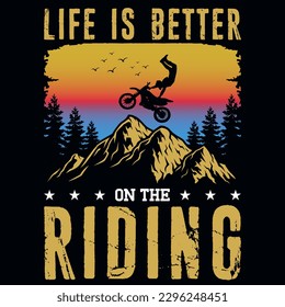 Mountain biking graphics tshirt design 