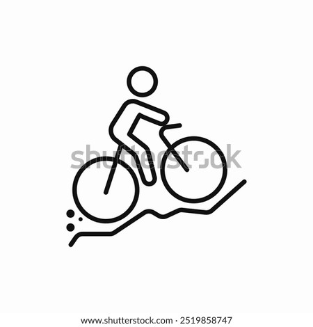 mountain biking icon sign vector