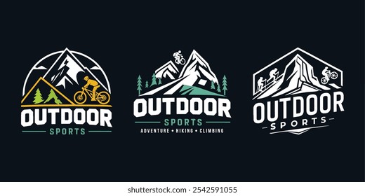 Mountain biking exterior esportes design logotipo