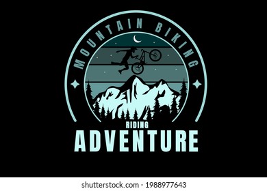 mountain biking riding adventure color green gradient