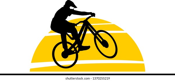 Mountain Biking Silhouette