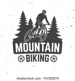 Vector Mountain Biking Illustration Rider Mountains Stock Vector ...