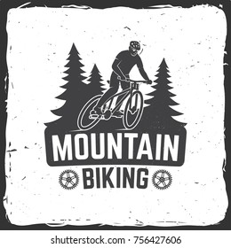 Vector Mountain Biking Illustration Rider Mountains Stock Vector ...