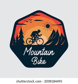 Mountain Biking Vintage logo design