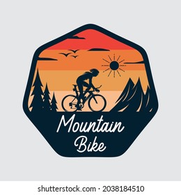 Mountain Biking Vintage logo design