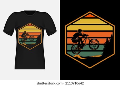 Mountain Biking Vintage Retro T-Shirt Design
